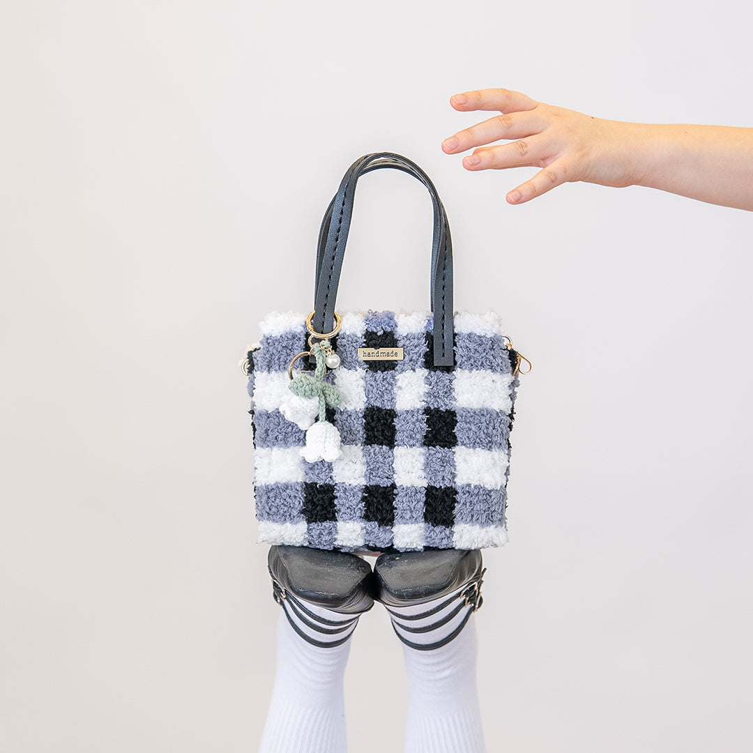 Gingham | Black | Woven Handbag DIY Kits