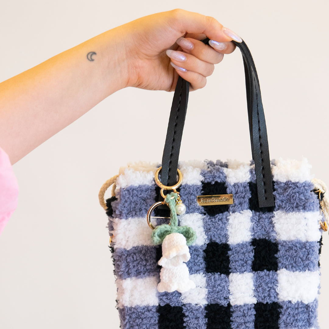 Gingham | Black | Woven Handbag DIY Kits