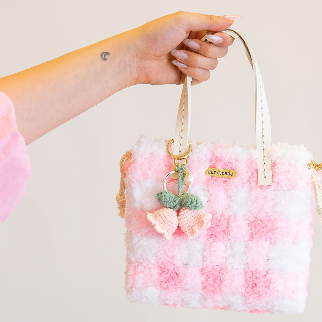 Gingham | Pink | Woven Handbag DIY Kits