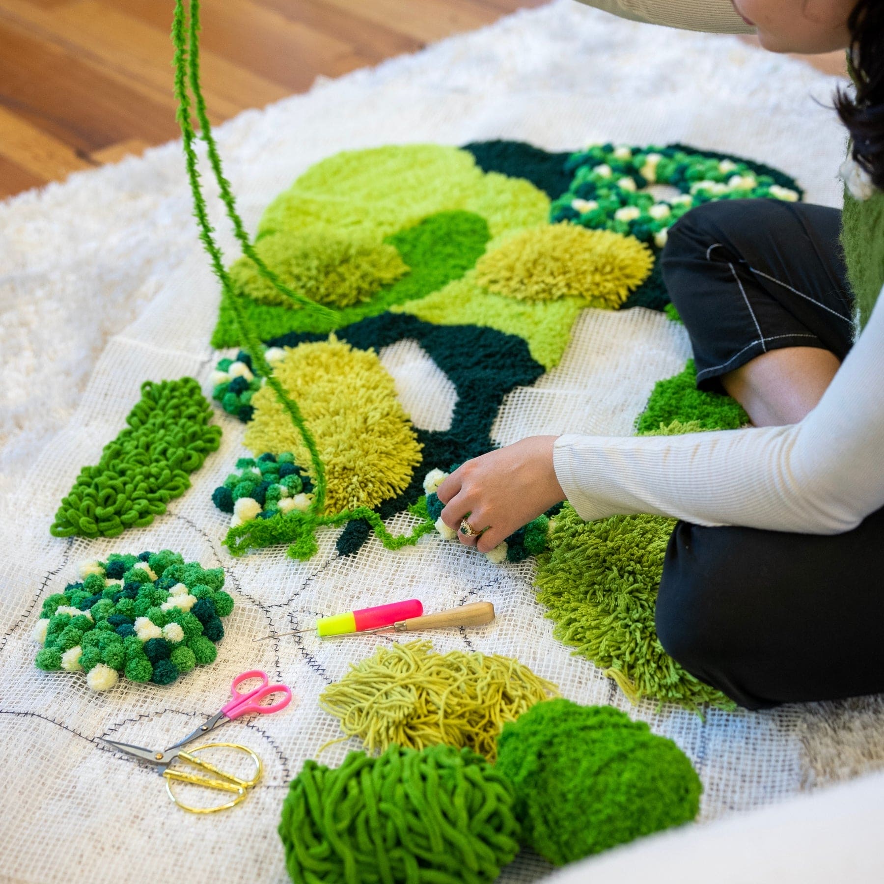 GRASSY FIELDS | XXL Moss Rug Making Kit