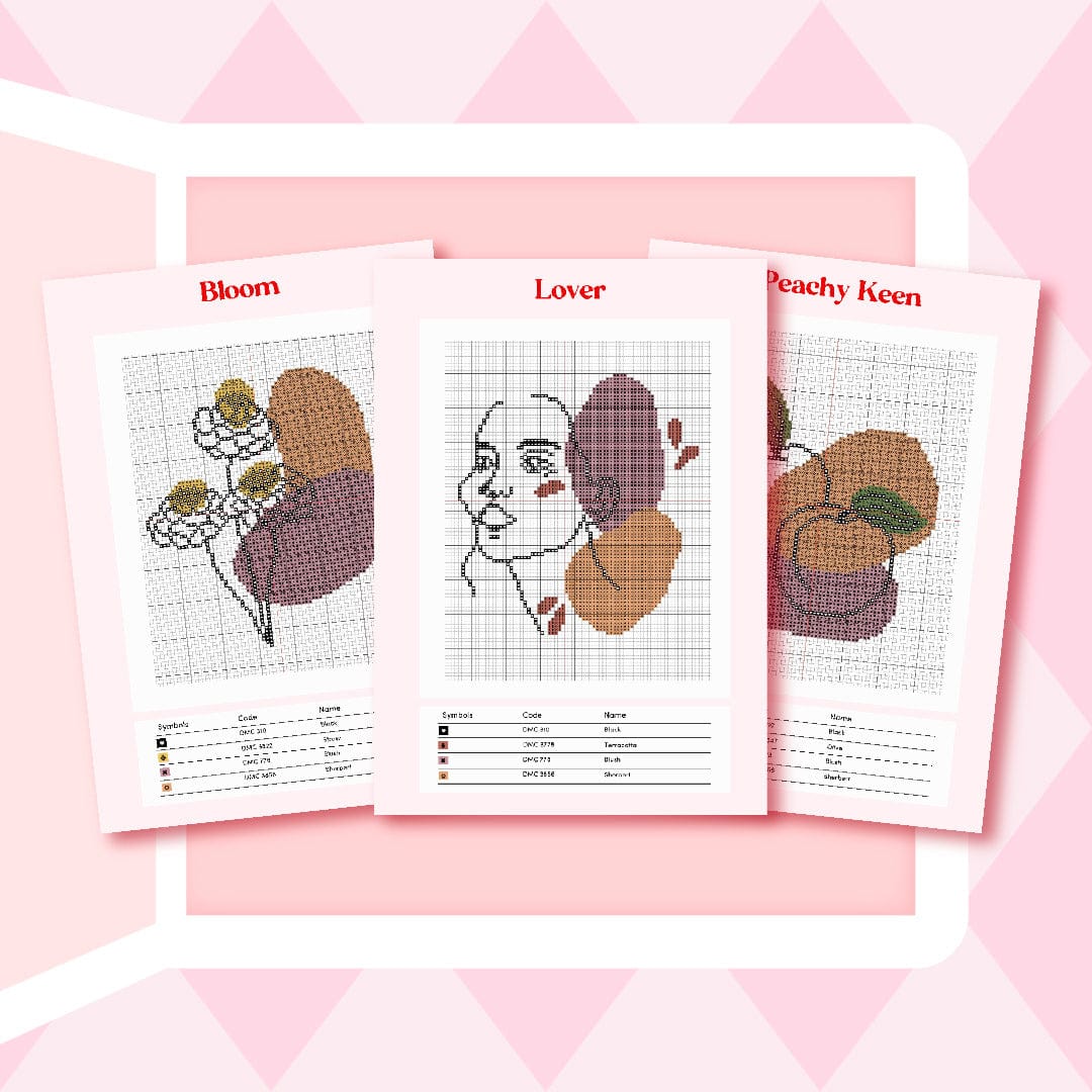 Craft Club Co Day 1: FREE Triptych Trio Cross Stitch PDF Pattern 🎀