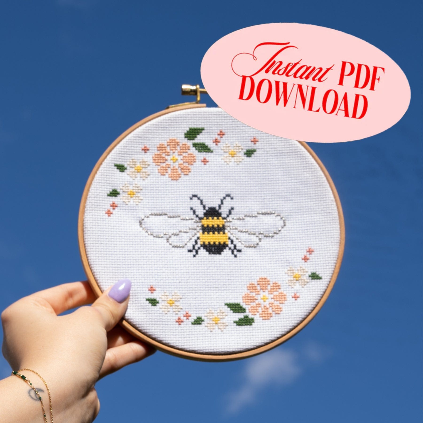 Craft Club Co Bee & Blossom | PDF Cross Stitch Pattern