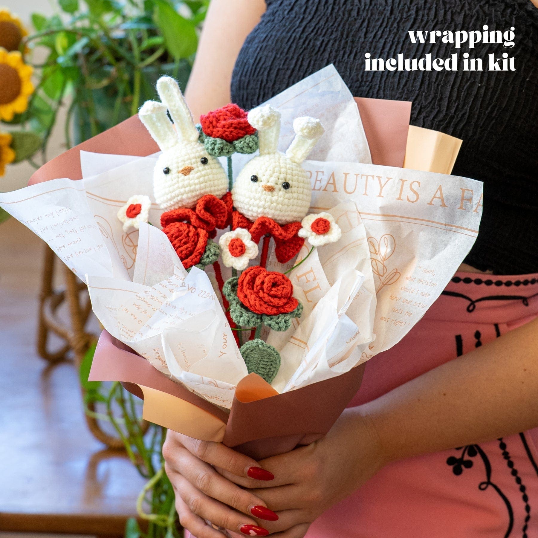 Craft Club Co Bunny Bouquet DIY | Crochet Flower Kit
