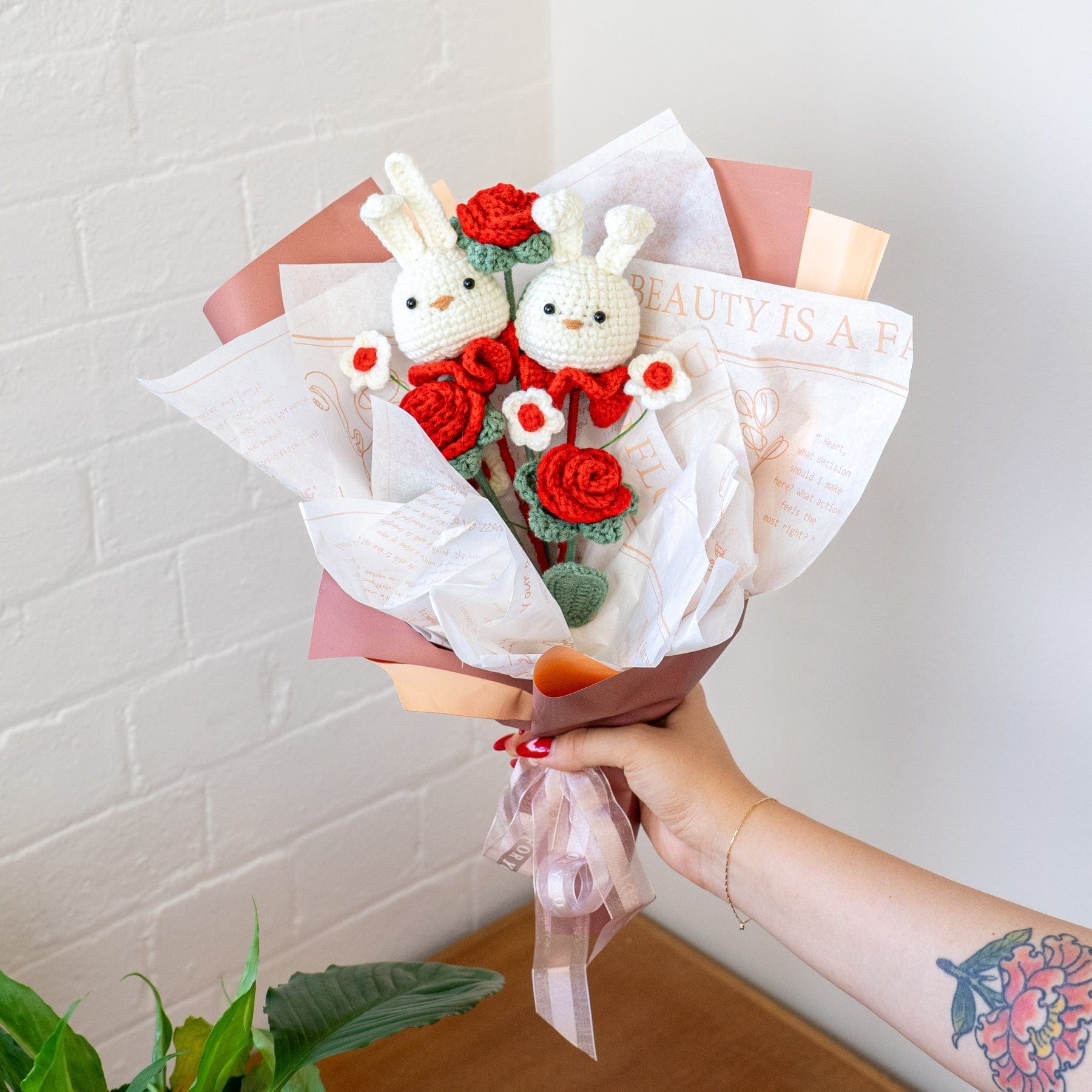 Craft Club Co Bunny Bouquet DIY | Crochet Flower Kit