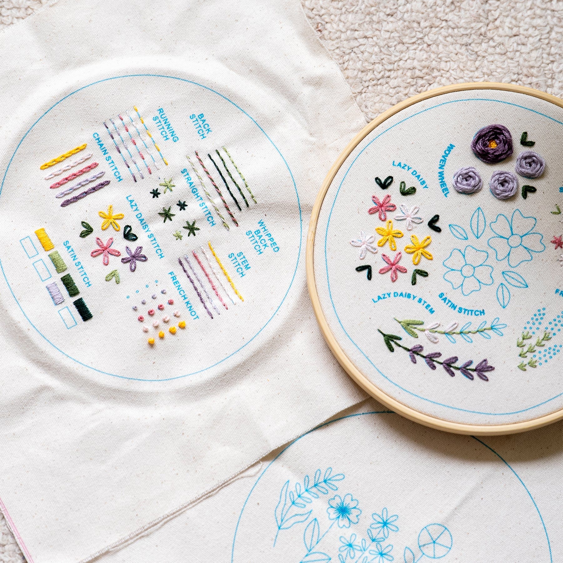 Craft Club Co DELUXE | FLORAL SAMPLER Embroidery Kit