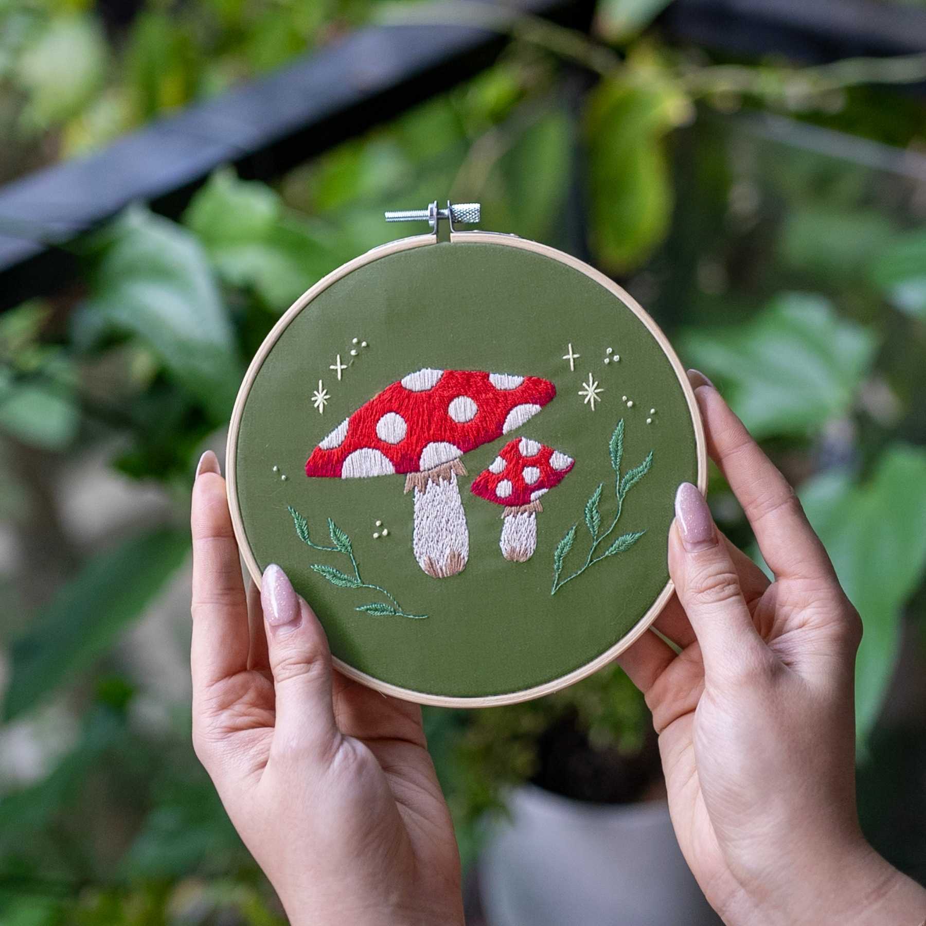 Craft Club Co MAGICAL MUSHROOM Embroidery Kit