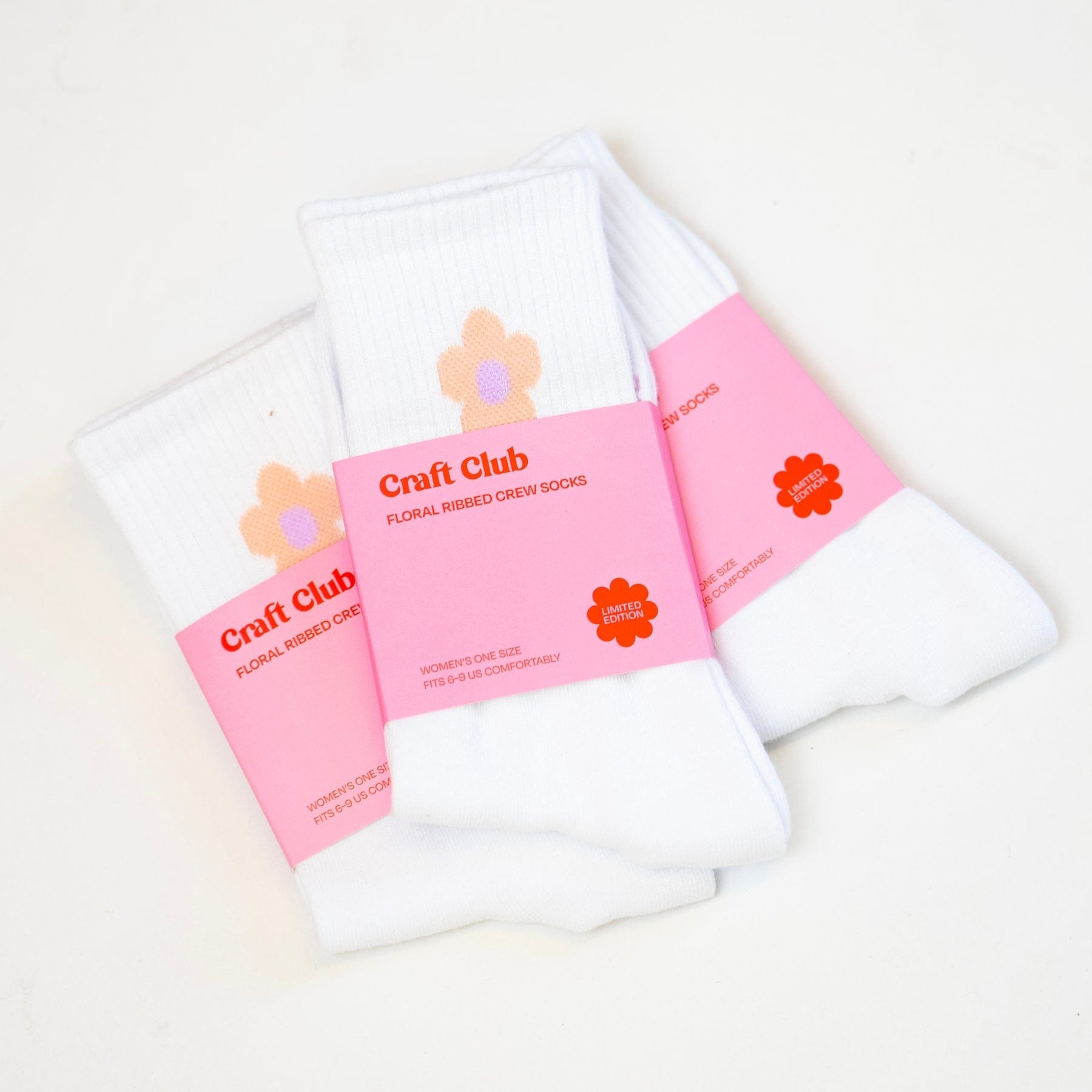 Craft Club Co Floral Crew Socks | Limited Edition