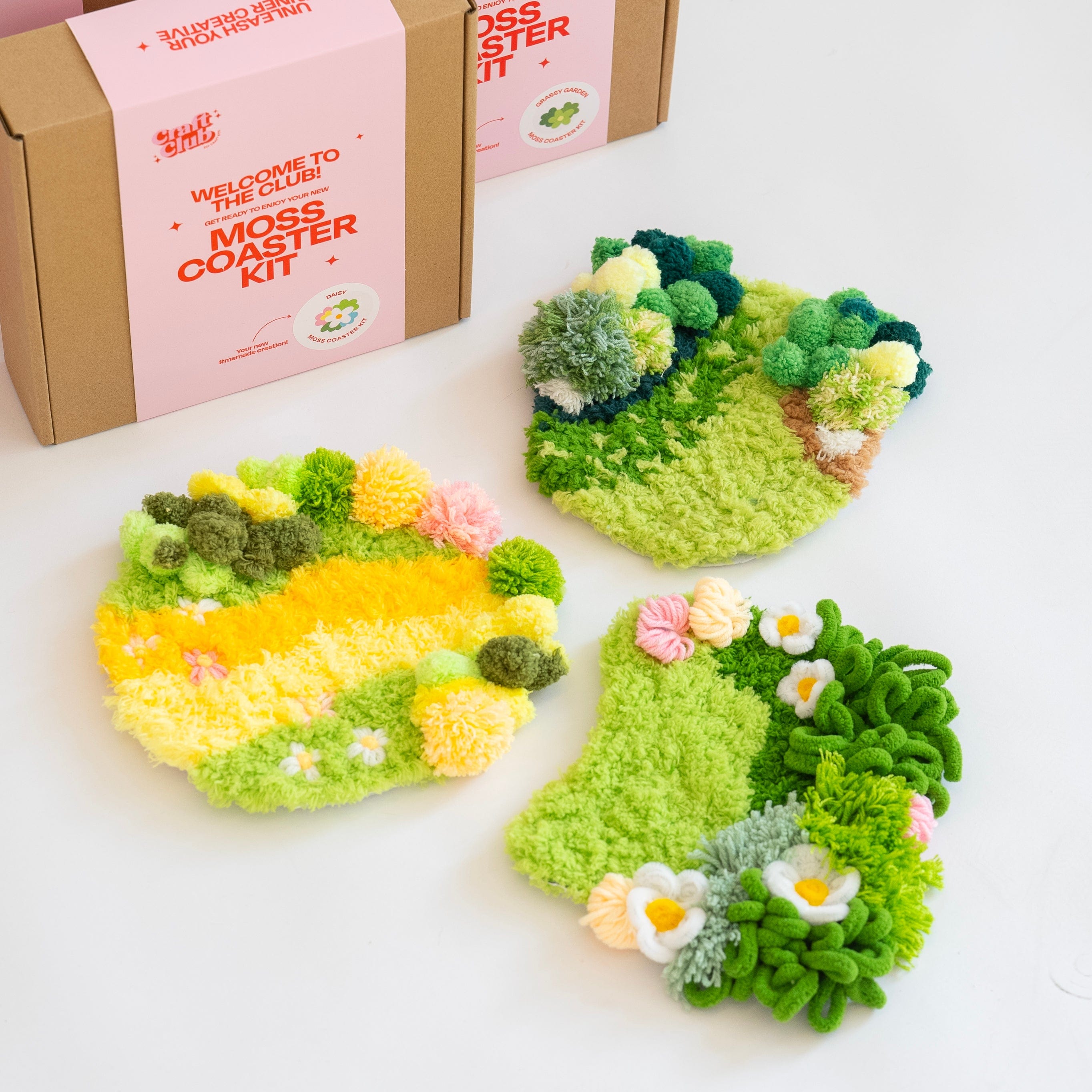 Craft Club Co BLOSSOMS Moss Coaster Bundle