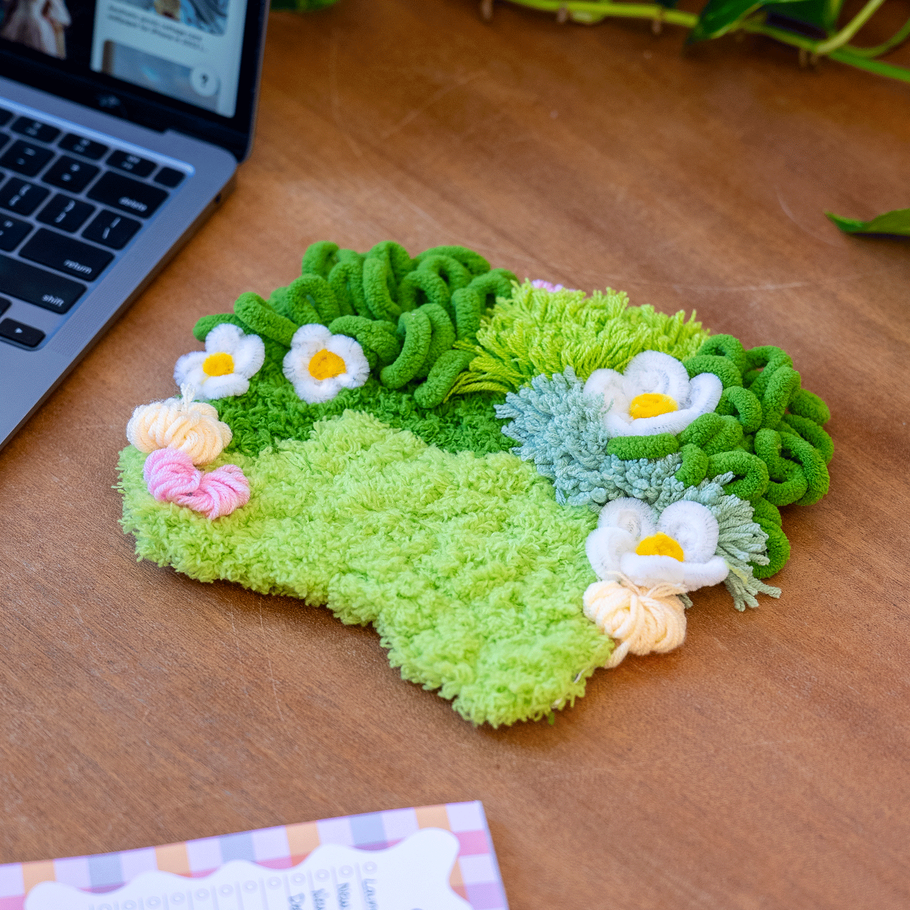 Craft Club Co FUZZY & FLORAL Moss Coaster Bundle