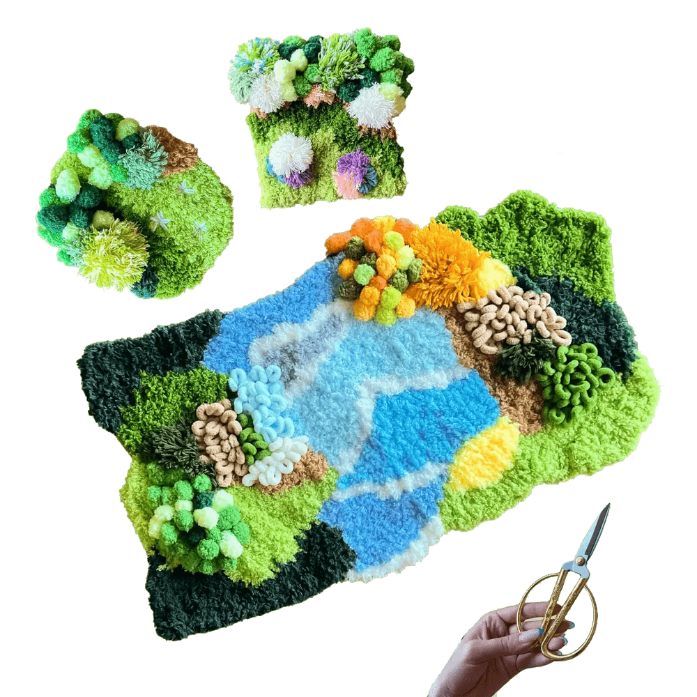 Craft Club Co MOSS Coaster & Rug Bundle