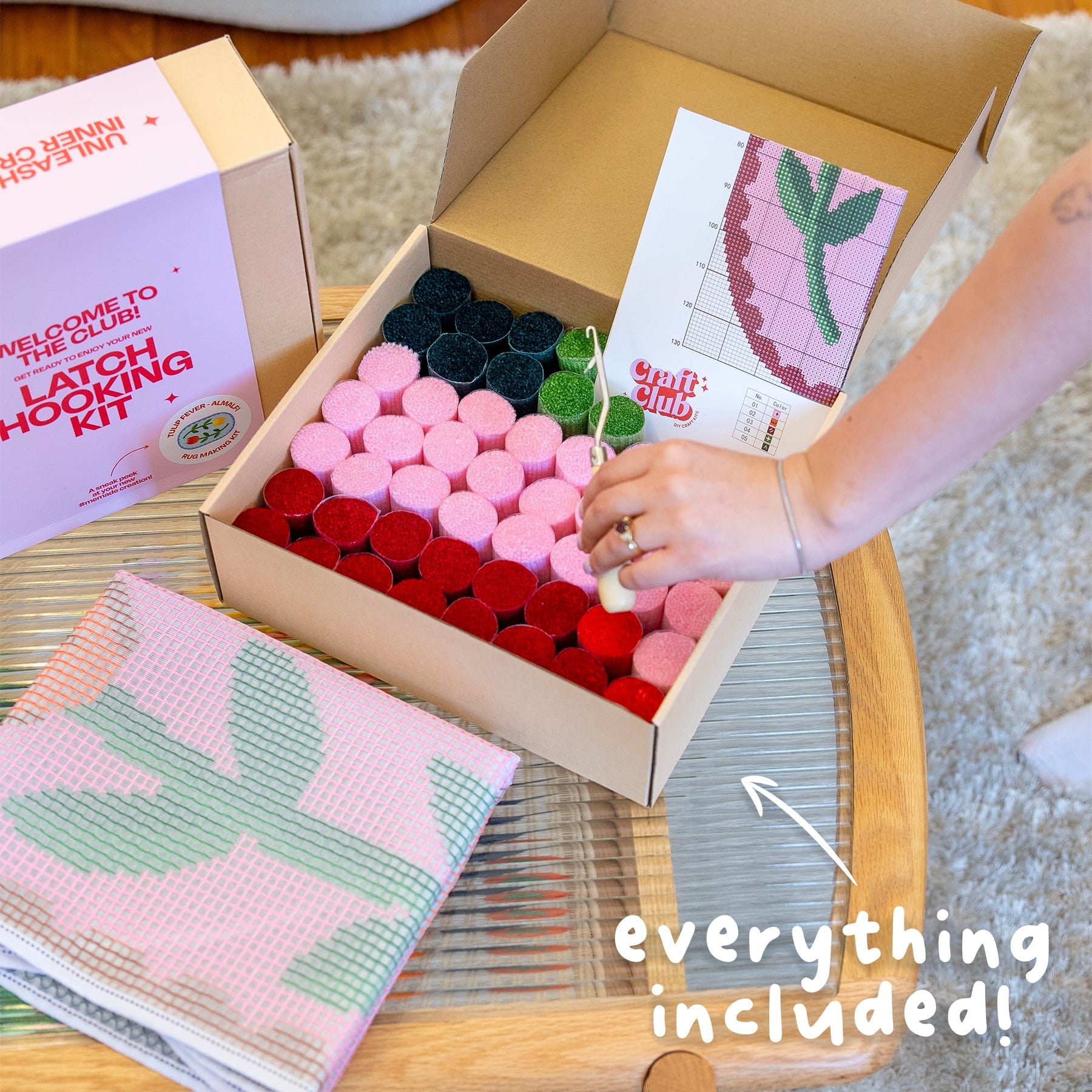 Craft Club Co COZY AFTERNOON | Latch Hooking Bundle