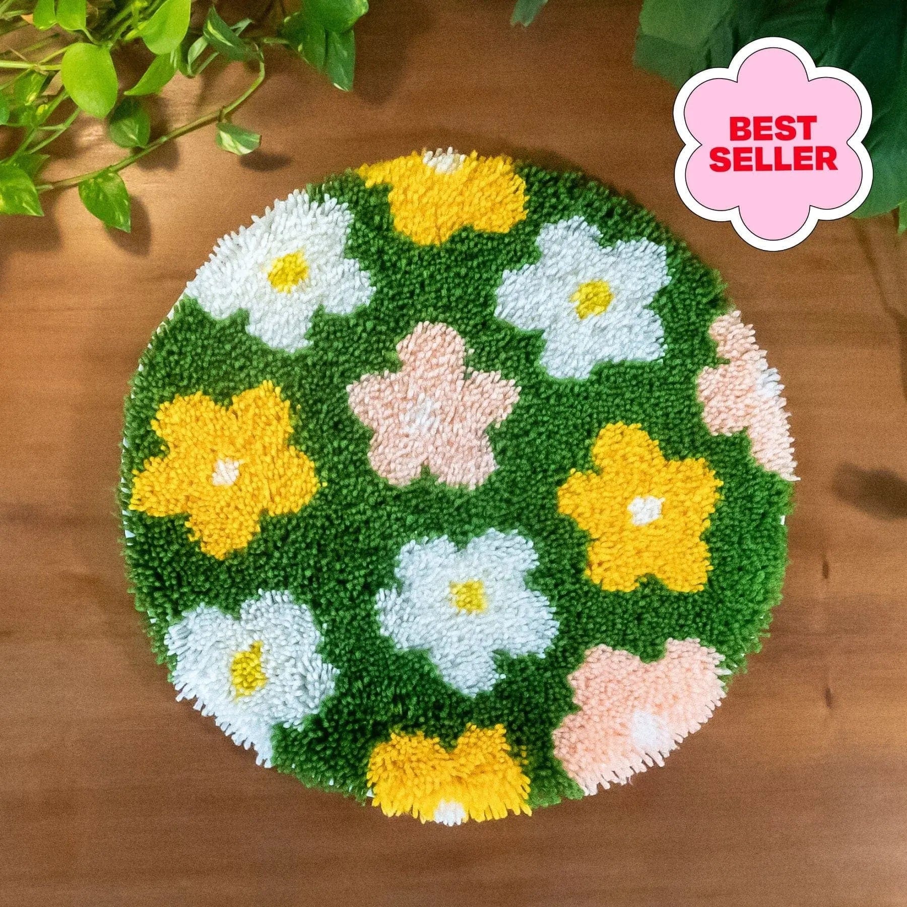 Craft Club Co FLOWER BOMB - GREEN Rug Making Kit