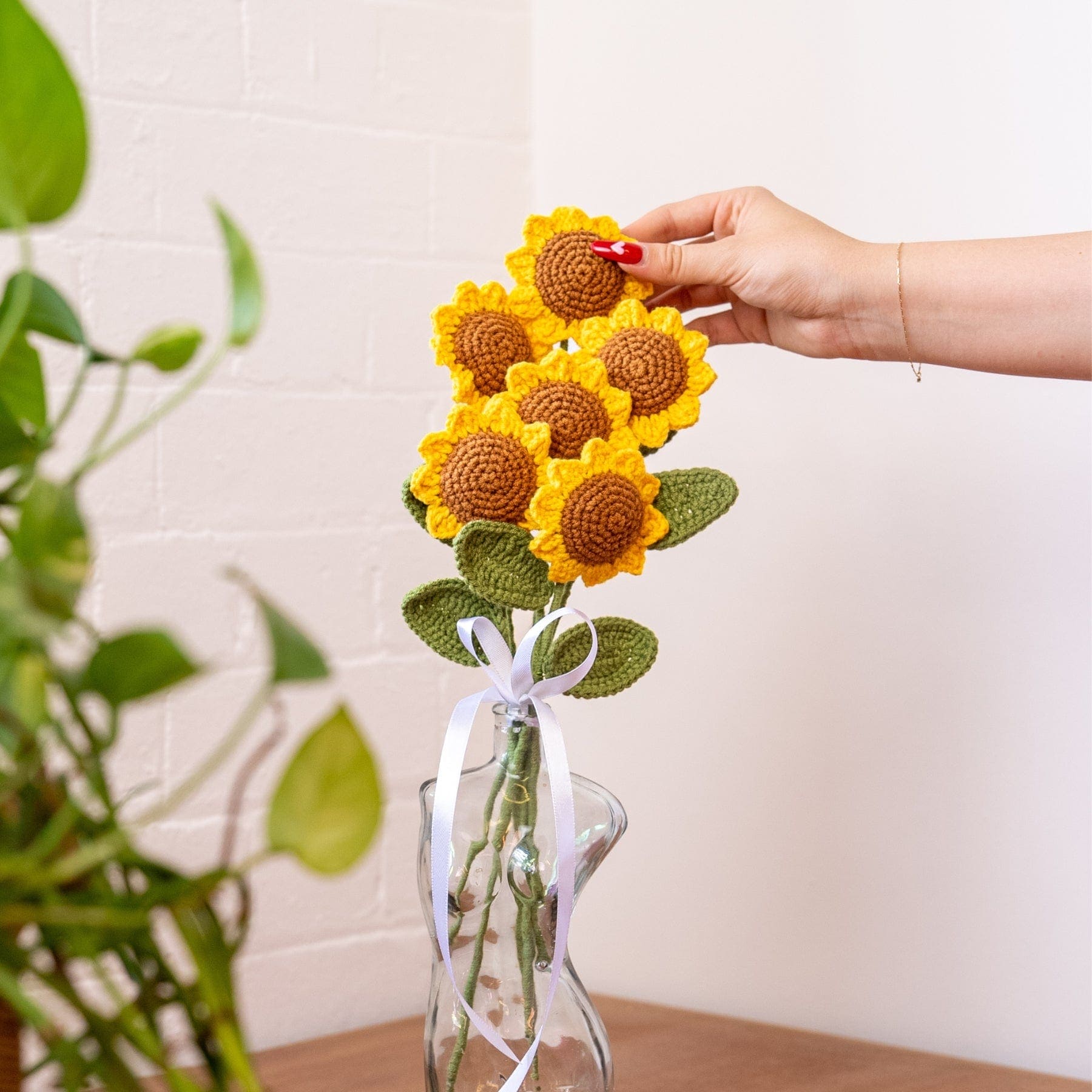 ひまわりの花束 DIY | かぎ針編みの花キット