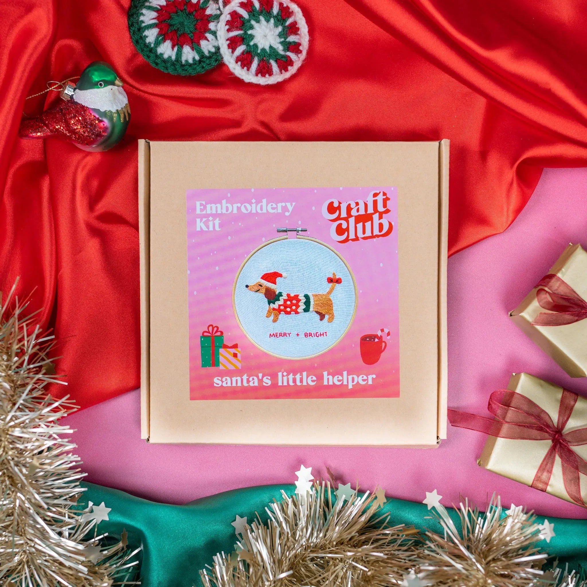 Craft Club Co Australia SANTA'S LITTLE HELPER Embroidery Kit